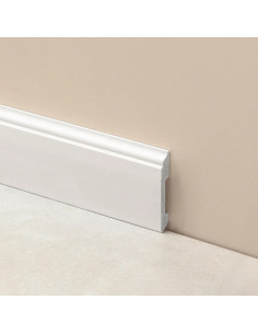 Zocalo Curves 80mm x 15mm x 2,44m Blanco Mate